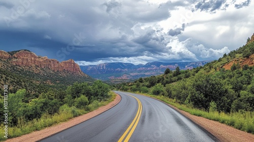 beautiful view of road with nature around