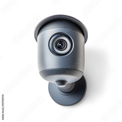 Doorbell camera isolated on white background close up