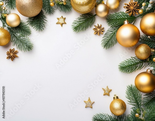 classic Christmas border christmas white background celebration.