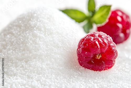 Dextrose Monohydrate isolated on white background, close up