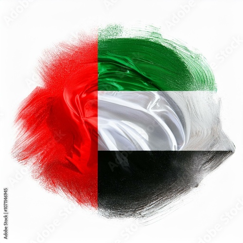 UAE Flag I Dubai Flag Abstract Design AI Image photo