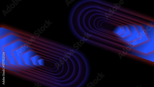 Black  and blue background create abstract lines