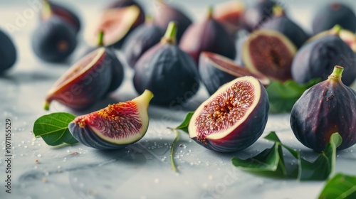 Figs on White Marble