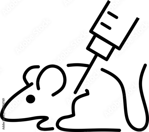 Guinea pig ( Laboratory animals) lab rat icon . Scientific icon illustration. Fit for science project presentation.