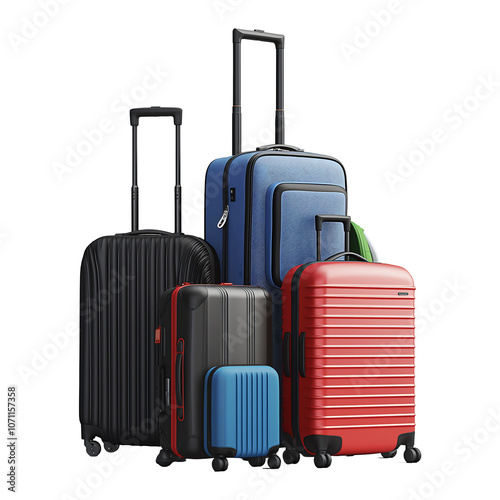 A Collection of Suitcases Ready for Travel