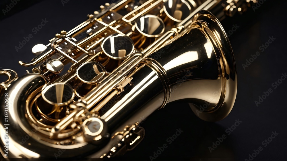Fototapeta premium trumpet on black