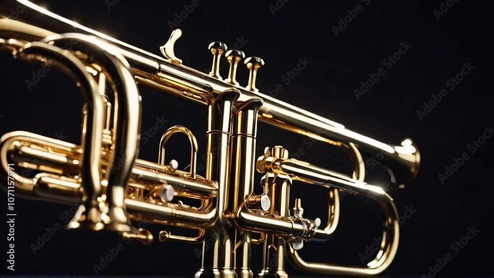 Obraz premium trumpet on black