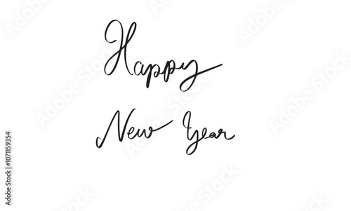 Happy new year 2025 2024 tome calendar ecember january month event part merry christmas xmas calligraphy script hand written lettering holiday winter season sale advertisement product label marketing 