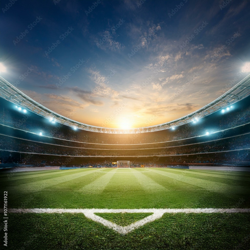 Stadium Background I Sports Green Stadium AI Image Stadium Background I Sports Green Stadium AI Image
