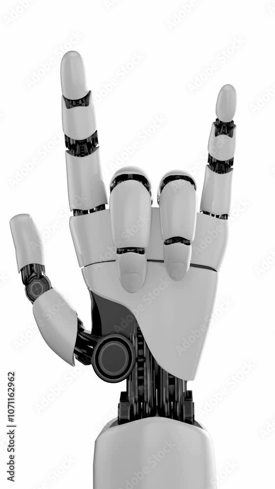 3D rendering robot hand action on white and green background. Concept of AI artificial intelligence and machine learning. 3D rendering robot hand action on white and green background. Concept of AI artificial intelligence and machine learning.