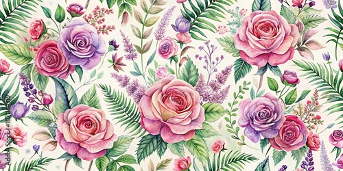 A Vibrant Tapestry of Blooming Roses, Tender Petals, and Lush Green Foliage, Intertwined in a Delicate Dance of Nature's Art