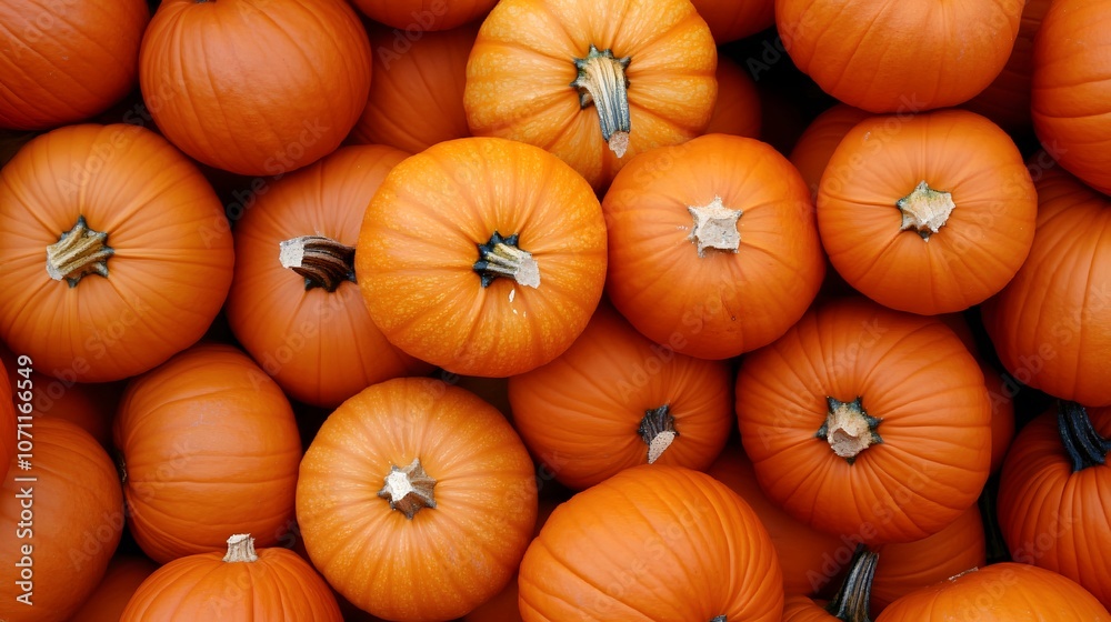 A Close-Up View of a Pile of Ripe Orange Pumpkins Background A Close-Up View of a Pile of Ripe Orange Pumpkins Background