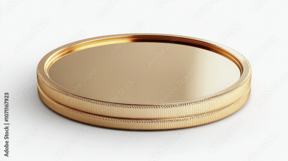 3D illustration of a gold coin, shiny with a smooth metallic finish, isolated on white. 3D illustration of a gold coin, shiny with a smooth metallic finish, isolated on white.