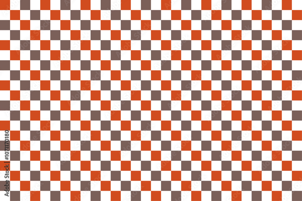 Fototapeta premium 3色の市松模様（赤・灰色）、和柄、背景、壁紙、パターン