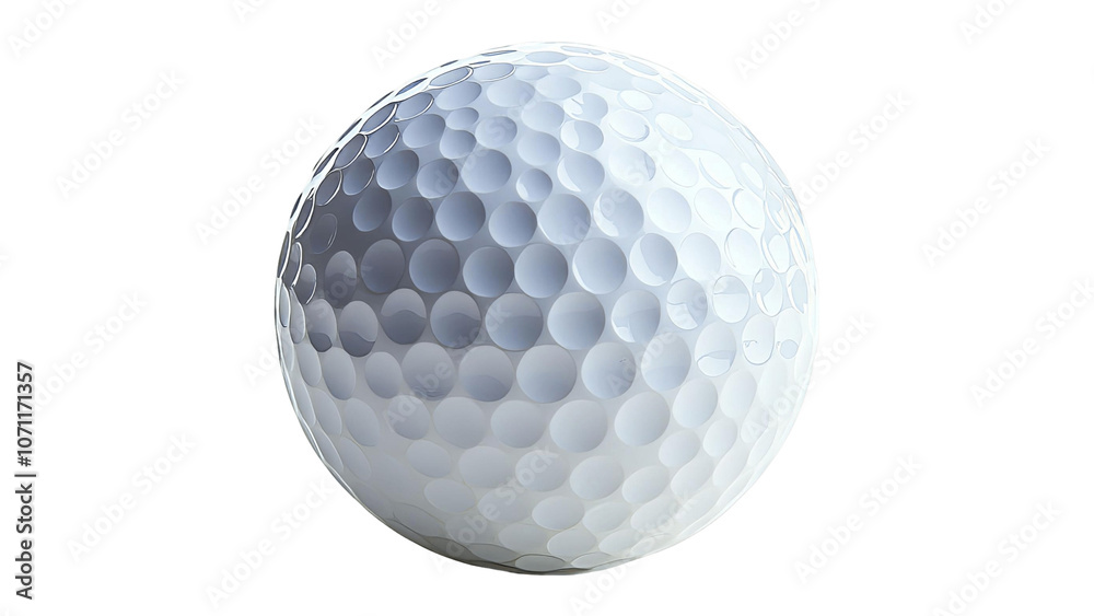 One golf ball isolated on transparent background. Sport equipment One golf ball isolated on transparent background. Sport equipment