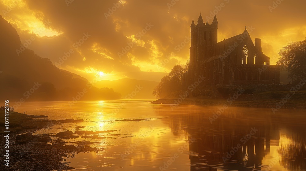 Golden Hour at the Abbey Golden Hour at the Abbey