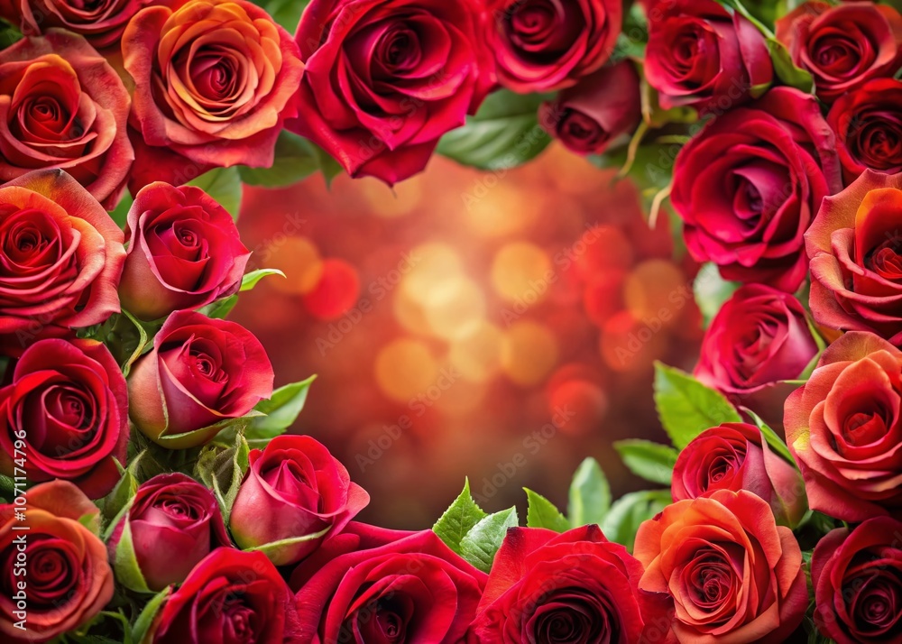 Stunning Bouquet of Isolated Red Roses Framed by Vibrant Red Rose Borders, Perfect for Floral Backgrounds and Romantic Themes in Conceptual Photography Stunning Bouquet of Isolated Red Roses Framed by Vibrant Red Rose Borders, Perfect for Floral Backgrounds and Romantic Themes in Conceptual Photography
