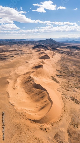 Wallpaper Mural Long sand dune stretching across the gobi desert under cloudy sky Torontodigital.ca