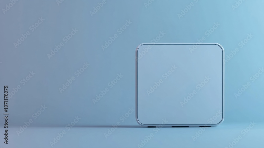 Smart home hub device with touchscreen, isolated on a plain background, symbolizing home connectivity