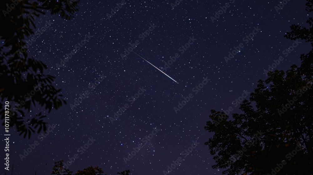 A shooting star streaks across the sky met with gasps and excitement from the stargazers. A shooting star streaks across the sky met with gasps and excitement from the stargazers.