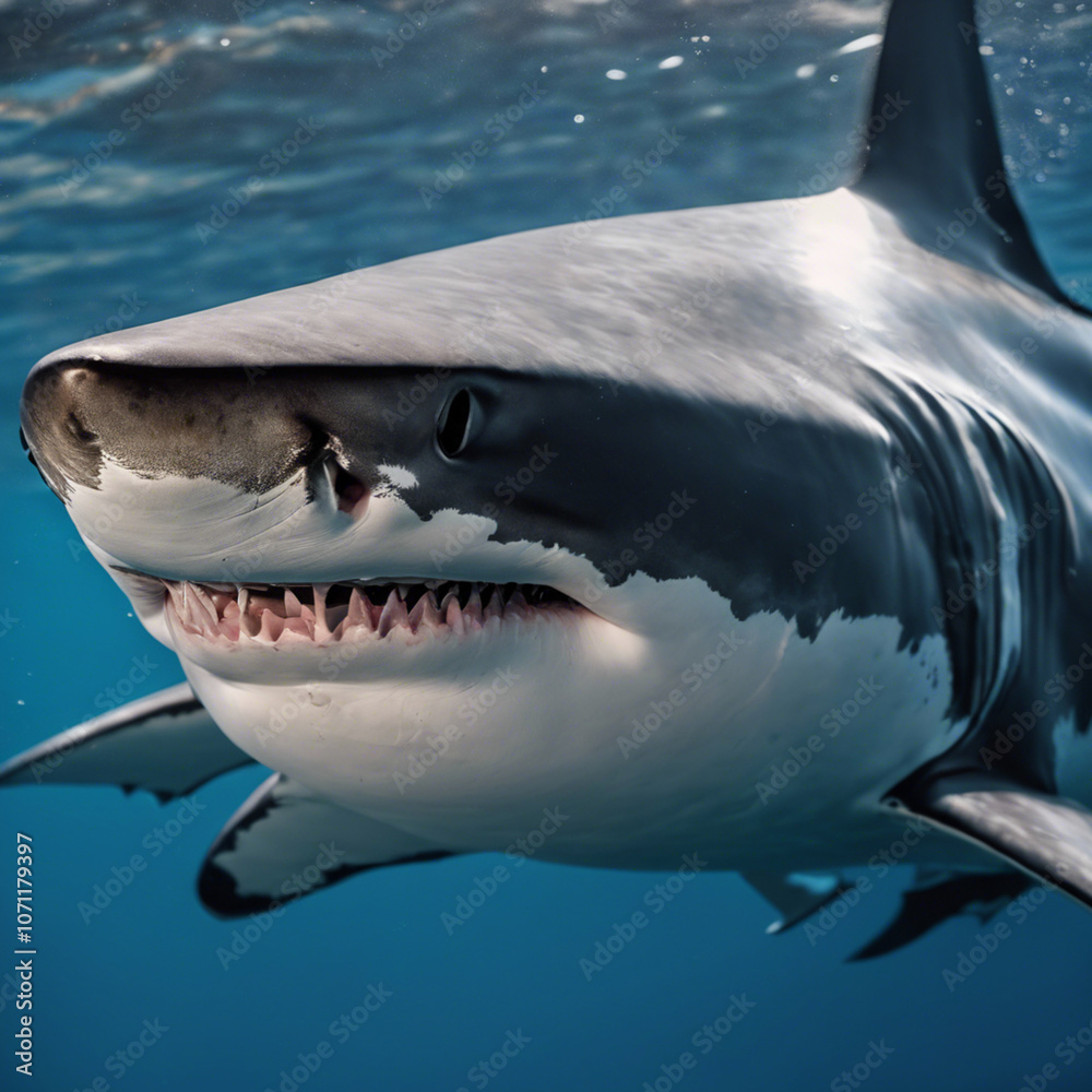 Naklejka premium Great White Shark