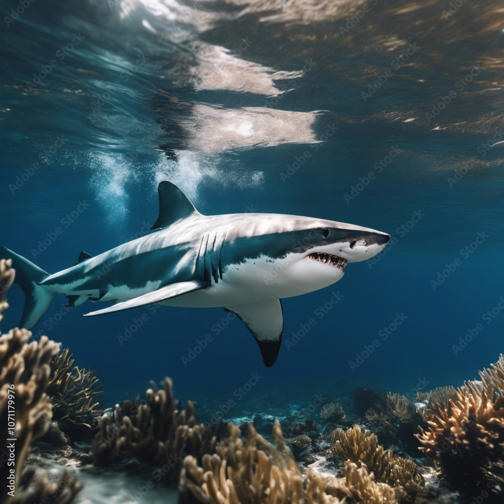 Fototapeta premium Great White Shark