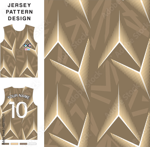 Abstract concept vector jersey pattern template for printing or sublimation sports uniforms football, volleyball, basketball, e-sports, cycling and fishing. Pattern jersey printing.