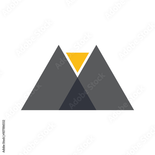 Simple Mountain Logo Template Icon