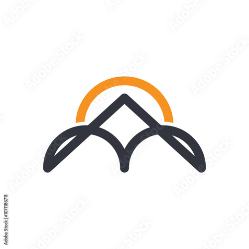 Simple Mountain Logo Template Icon