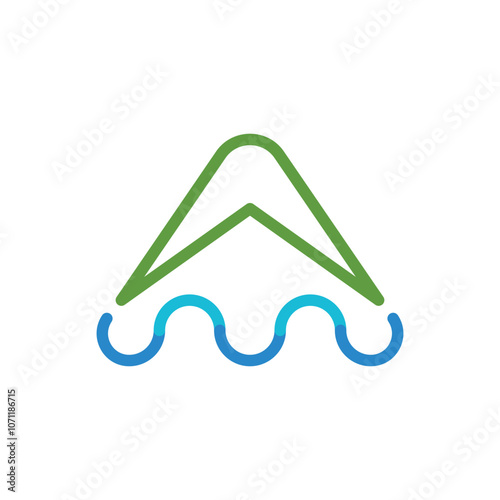 Simple Mountain Logo Template Icon