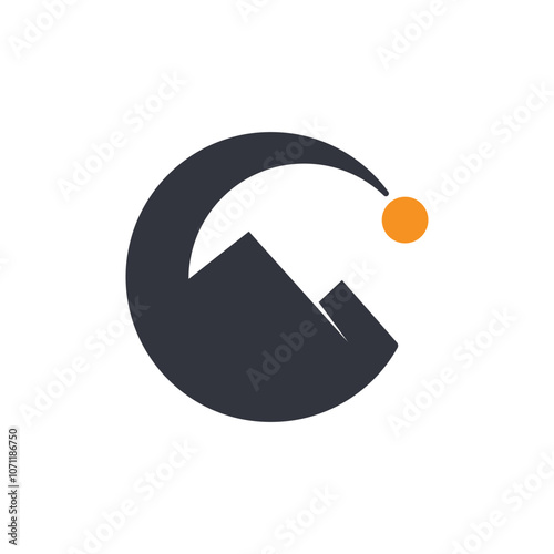 Simple Mountain Logo Template Icon