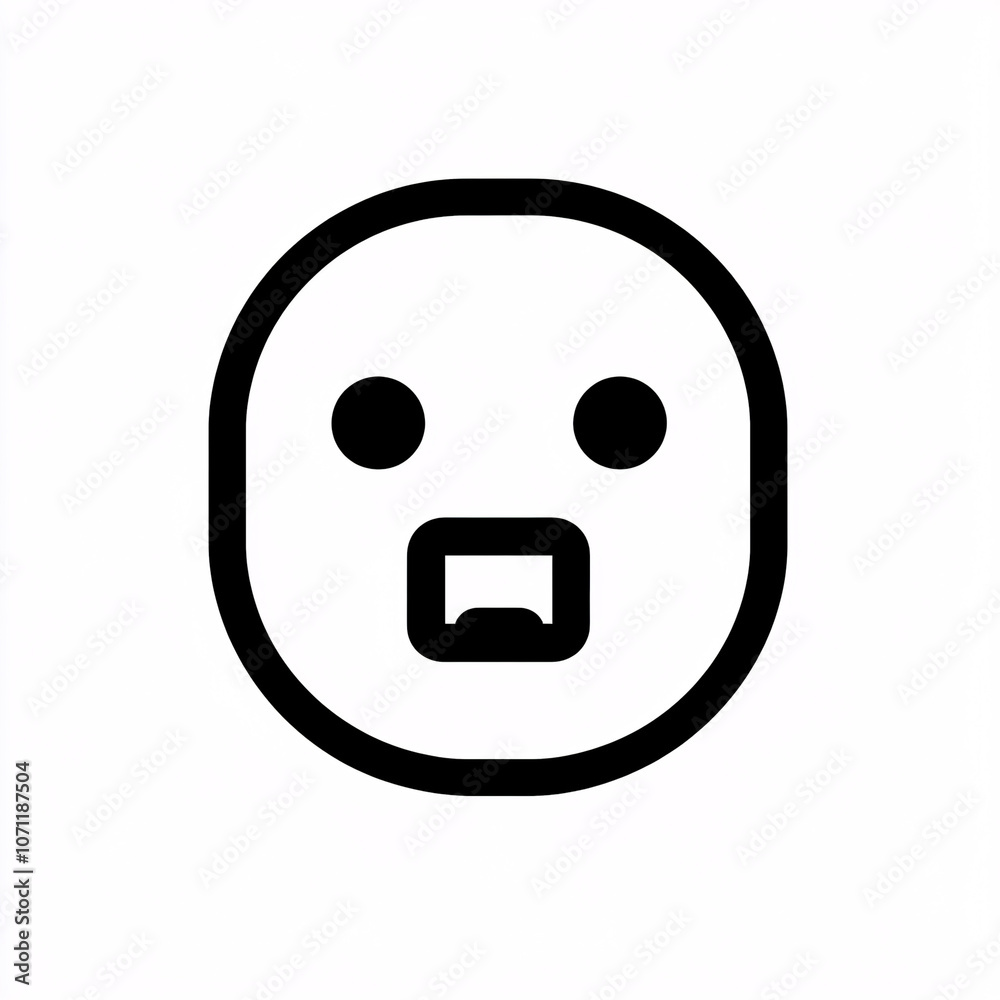 A simple, minimalist emoticon depicting a shocked or surprised expression with a round face and open mouth. A simple, minimalist emoticon depicting a shocked or surprised expression with a round face and open mouth.