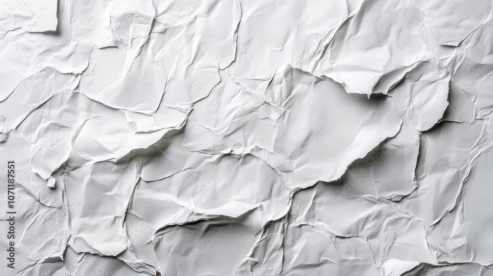 Fototapeta premium displays a wall of paper with textures and patterns that resemble folded wallpaper.
