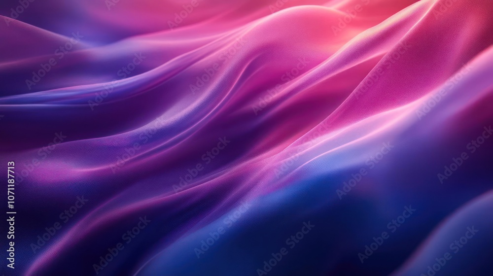 Obraz premium A vibrant abstract artwork of fluid and colorful shapes, possibly representing waves or a digital flow.