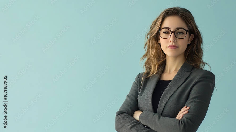 Confident Woman in a Suit, Looking Directly at the Camera Confident Woman in a Suit, Looking Directly at the Camera