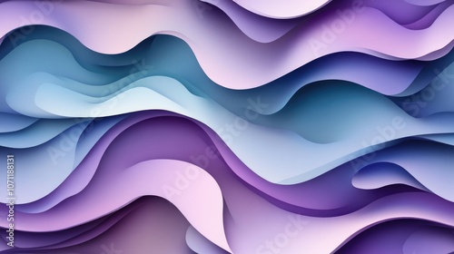 Seamless fluid gradient pattern featuring wavy shapes in grey mint and lavender tones ideal for modern wallpaper designs background textures