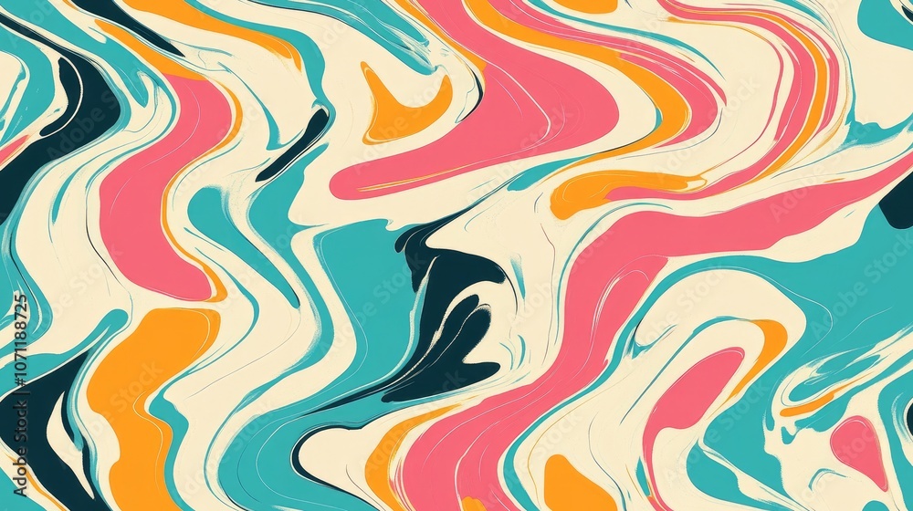 Cute seamless marble pattern with vibrant colors and swirling designs perfect for backgrounds and textile prints Cute seamless marble pattern with vibrant colors and swirling designs perfect for backgrounds and textile prints