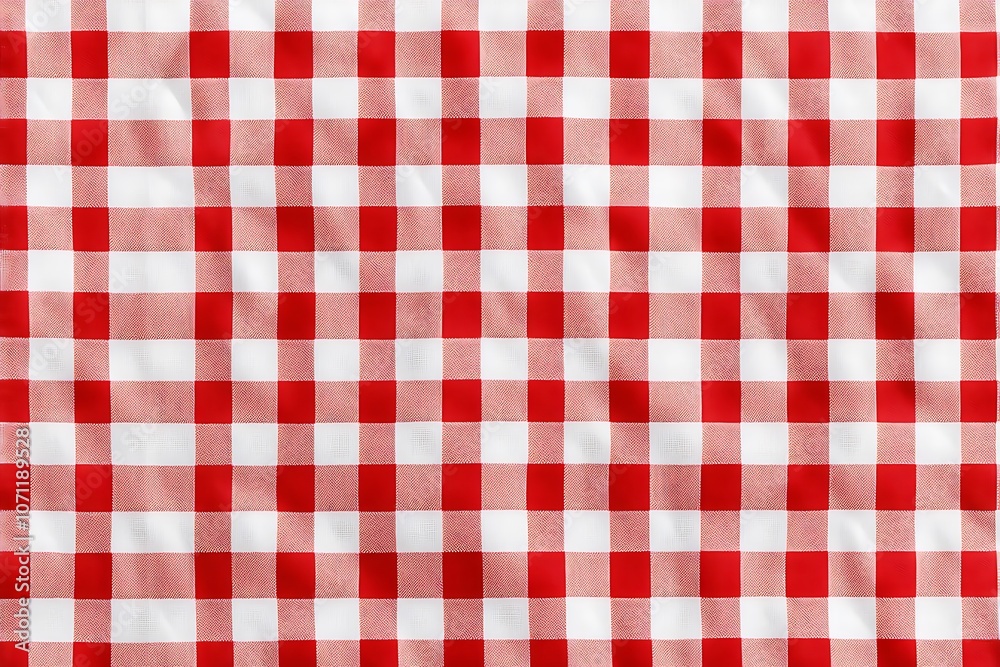 Red and white scotch fabric on white background Red and white scotch fabric on white background