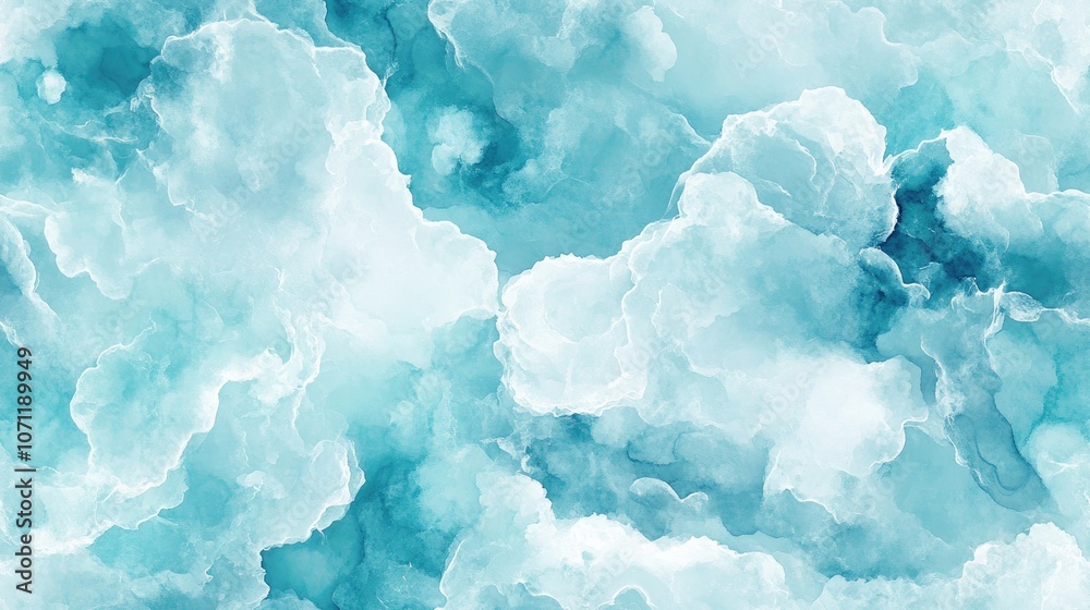Teal pastel fluid liquid seamless pattern with blue cloud gradient and watercolor illustration ideal for textile design and backgrounds Teal pastel fluid liquid seamless pattern with blue cloud gradient and watercolor illustration ideal for textile design and backgrounds