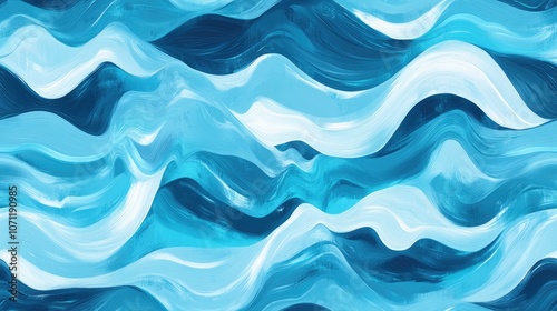 Seamless acrylic texture pattern in vibrant blue perfect for ocean themed wallpaper design photo