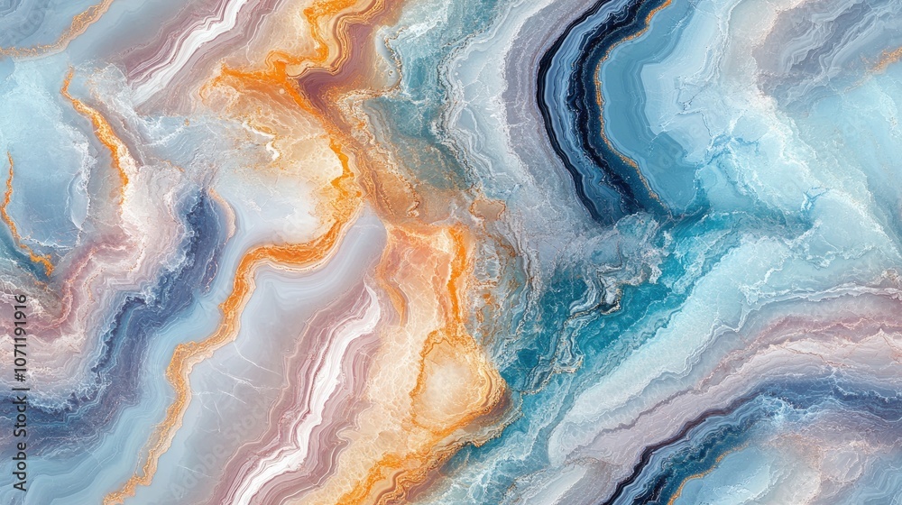 Fototapeta premium Seamless abstract marble texture pattern featuring vibrant hues for artistic backgrounds and design