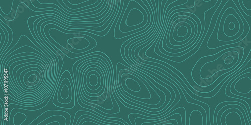 Abstract background wavy topographic line map. Contour geography map grid abstract backdrop. Seamless pattern and banner design. Modern and dynamic feel to topographic mapping vector illustration.