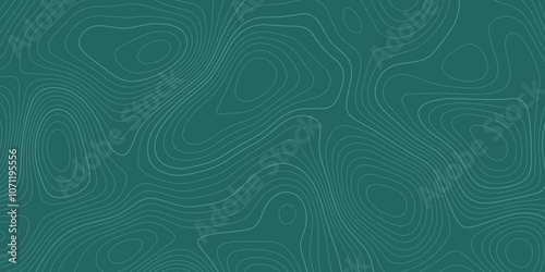 Abstract background wavy topographic line map. Contour geography map grid abstract backdrop. Seamless pattern and banner design. Modern and dynamic feel to topographic mapping vector illustration.
