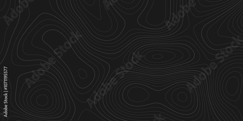 Abstract background wavy topographic line map. Contour geography map grid abstract backdrop. Seamless pattern and banner design. Modern and dynamic feel to topographic mapping vector illustration.