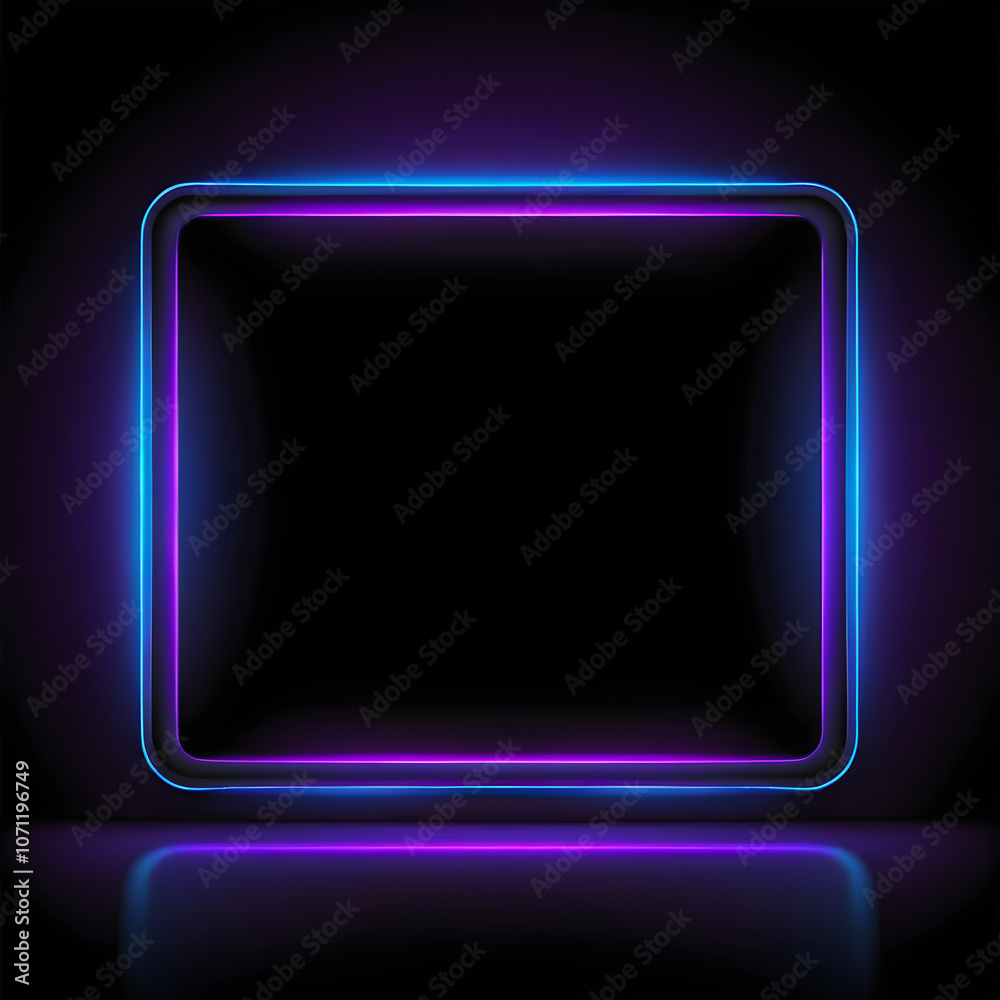 background illustration, solid black base with vibrant neon blue and purple lights background illustration, solid black base with vibrant neon blue and purple lights
