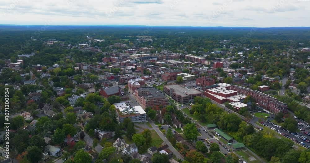 Amazing early afternoon autumn fall aerial, drone, video of Saratoga Springs, New York, USA at 30 fps. September 2024. Amazing early afternoon autumn fall aerial, drone, video of Saratoga Springs, New York, USA at 30 fps. September 2024.