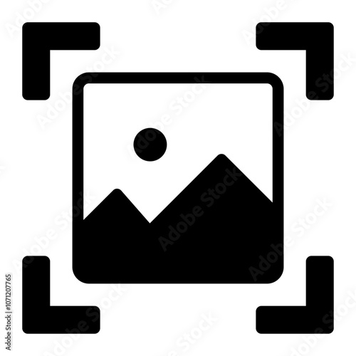 landscape glyph icon