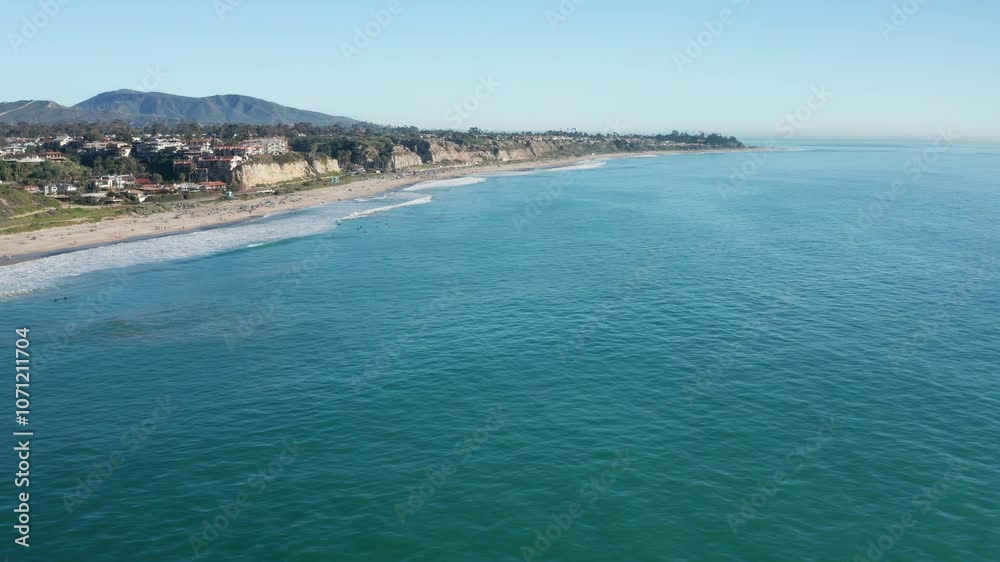 Aerial views showcasing the stunning coastline of San Clemente, California