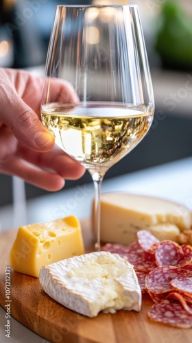 Gourmet gathering in a grand chateau: wine and cheese tasting experience photo