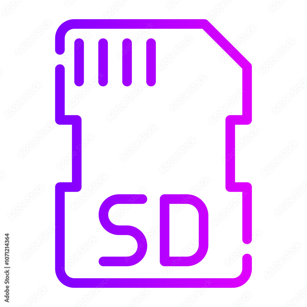 sd card gradient icon